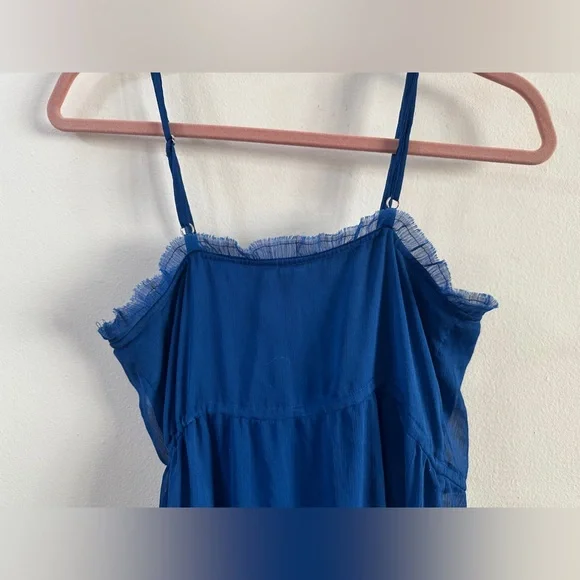 STARING AT STARS Delicate Blue Lace Ruffle Trim Dress SIZE SMALL 2 4 Tiers Adjut - Picture 11 of 11